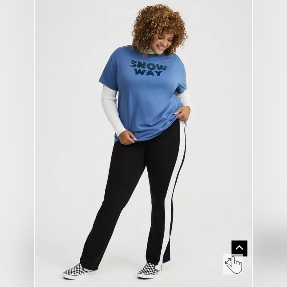 Torrid Black and White Stripe Joggers